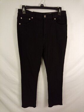 NWT 32° Degrees Cool Women's Black Straight Leg Sweatpant Jeans Slim Fit Sz. 6